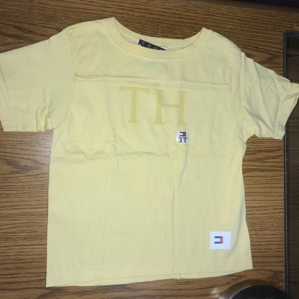 Tommy Hilfiger yellow tee boys 3T NWT